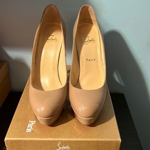 Christian Louboutin 140 Patent Bianca - Nude